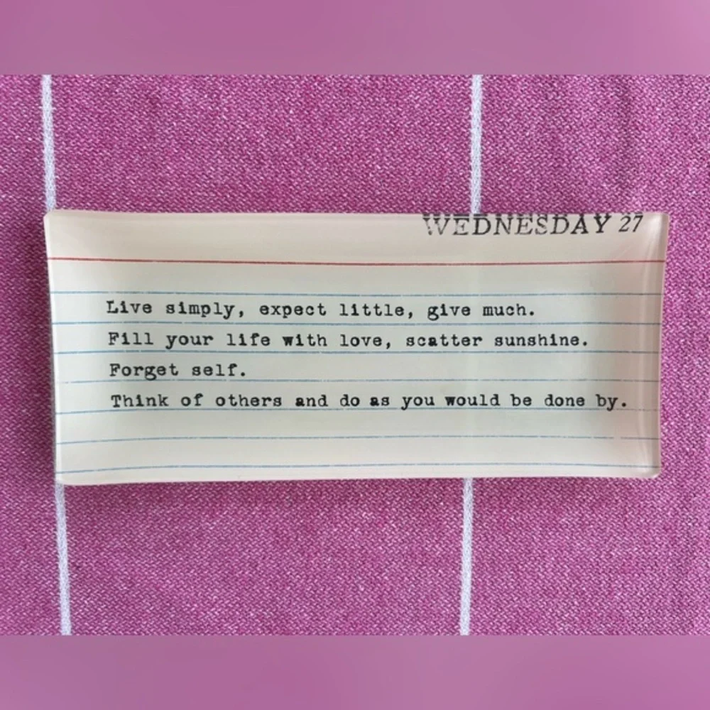 4/$20 🦋 Inspirational Quote Ceramic Jewelry Tray Trinket Dish